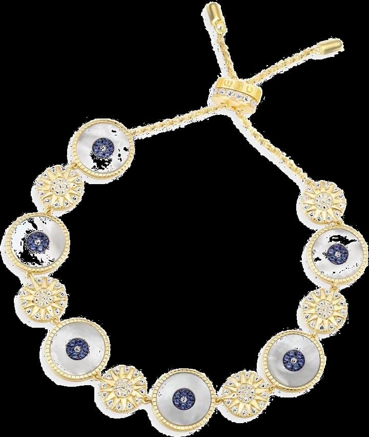 APM Monaco AB4204MY montre femme, bracelet portebonheur oeil nacre or jaune