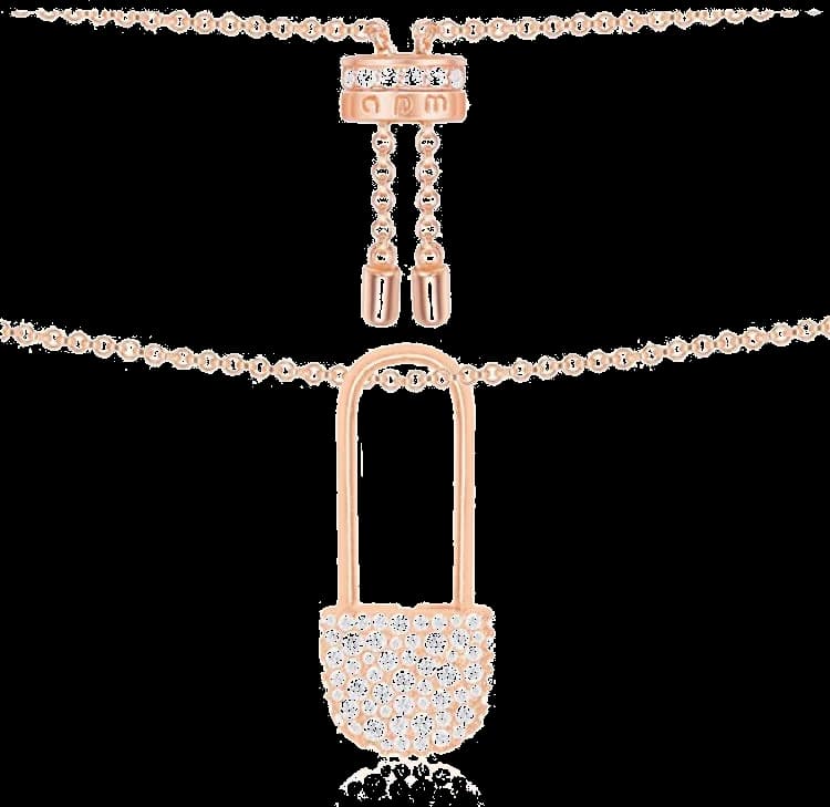 APM Monaco AX052 montre femme, collier épingle à nourice micropavé