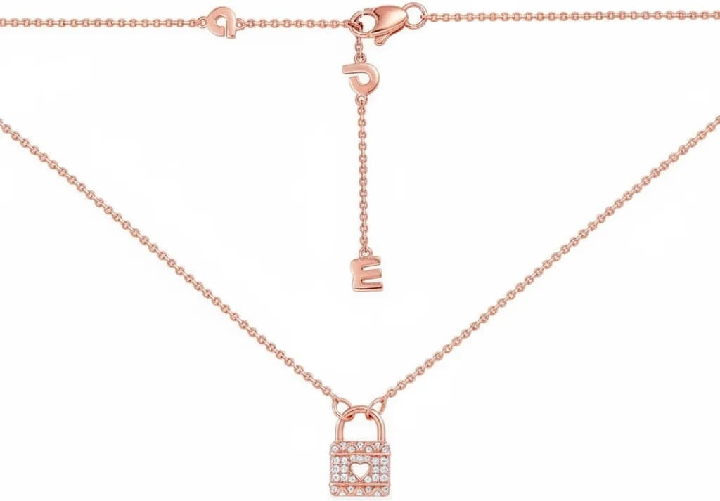 APM Monaco 112210 montre femme, collier cadenas incrusté de cristaux