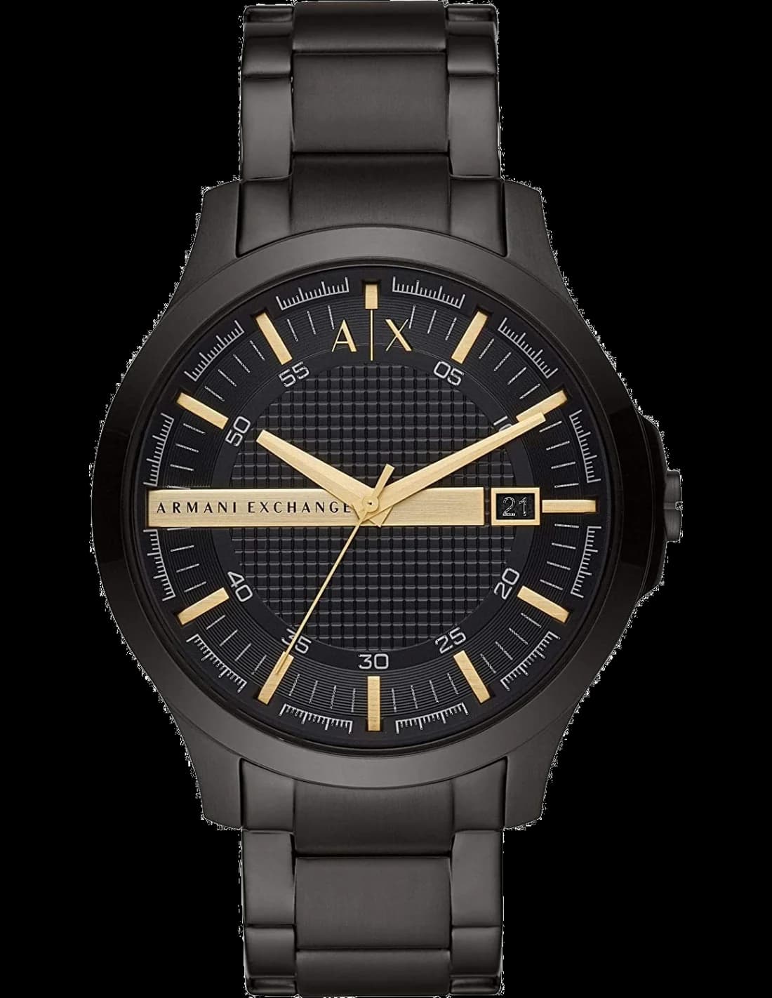 Armani Exchange AX2413 montre homme, bracelet acier IP noir, cadran noir