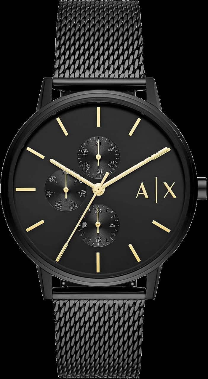 Armani Exchange AX2716 montre homme, milanese noir, cadran noir
