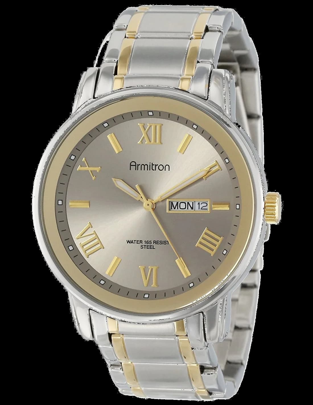 Armitron 20/4935SVTT montre homme, cadran gris, bracelet acier argent