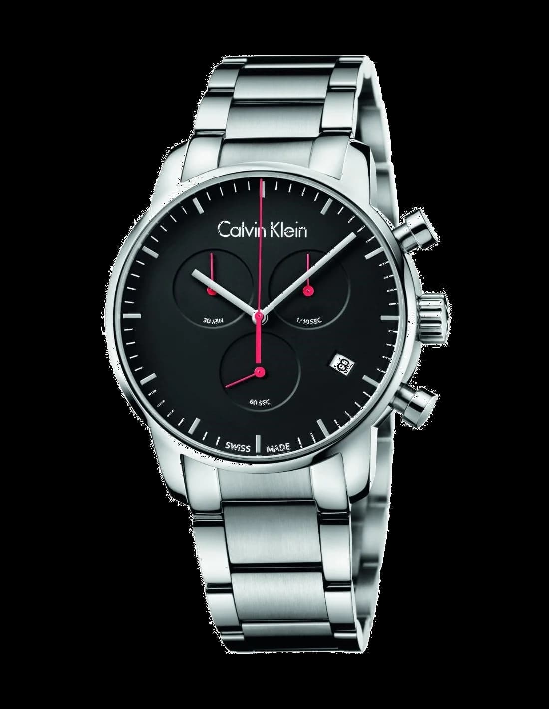 Calvin Klein K2G27141 montre homme, cadran noir et bracelet acier