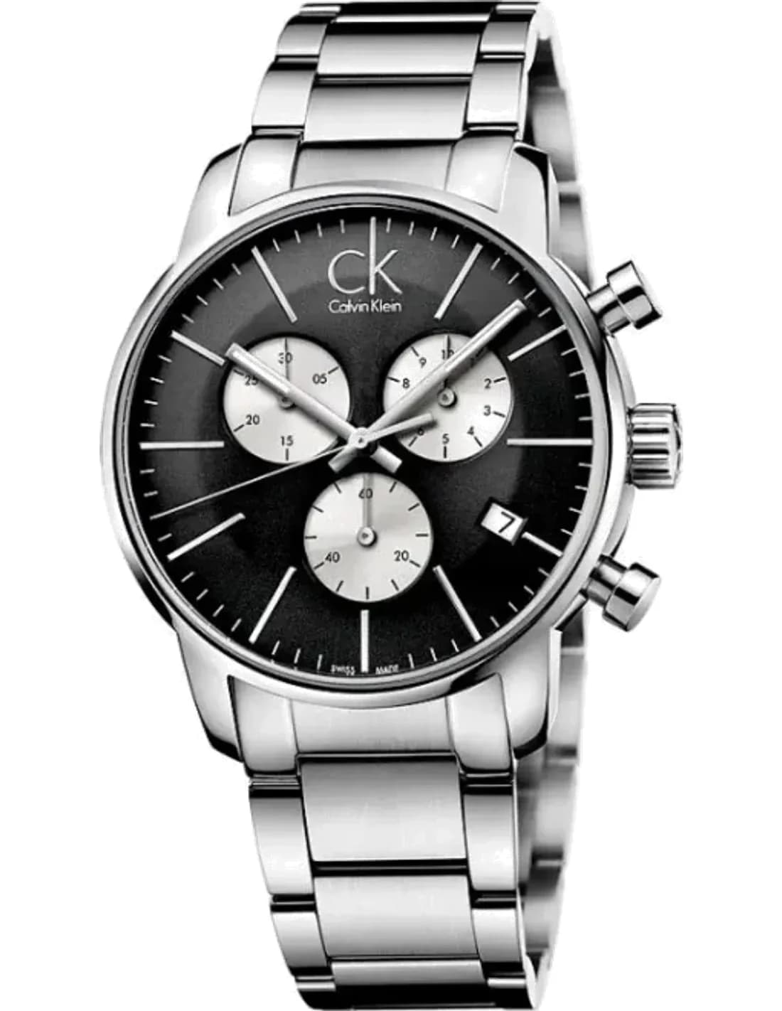 Calvin Klein K2G2714X montre homme, cadran noir et boîtier acier poli