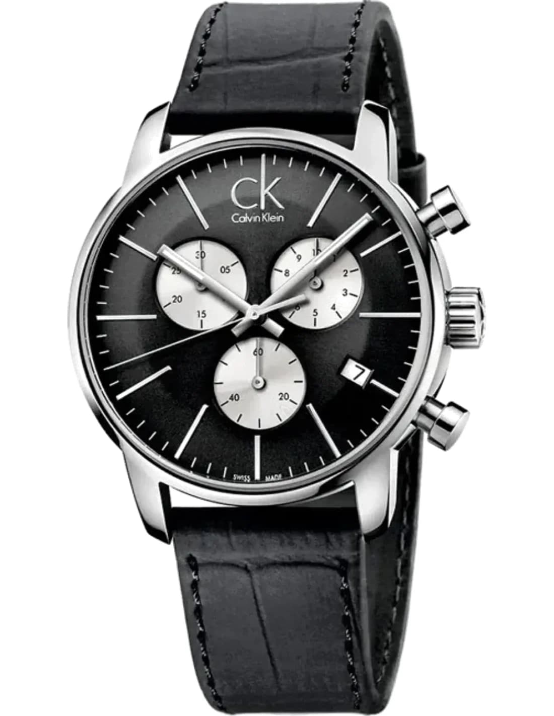 Calvin Klein K2G271CX Chronograph Black Leather Strap Watch