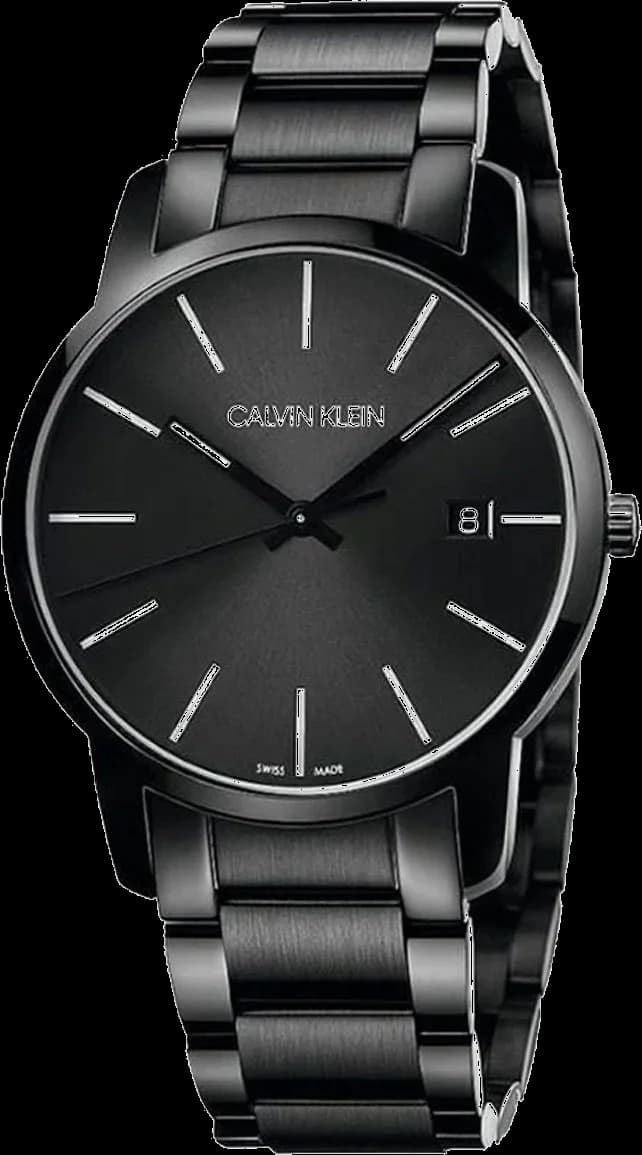Calvin Klein K2G2G4B1 montre homme, cadran noir sur acier brossé