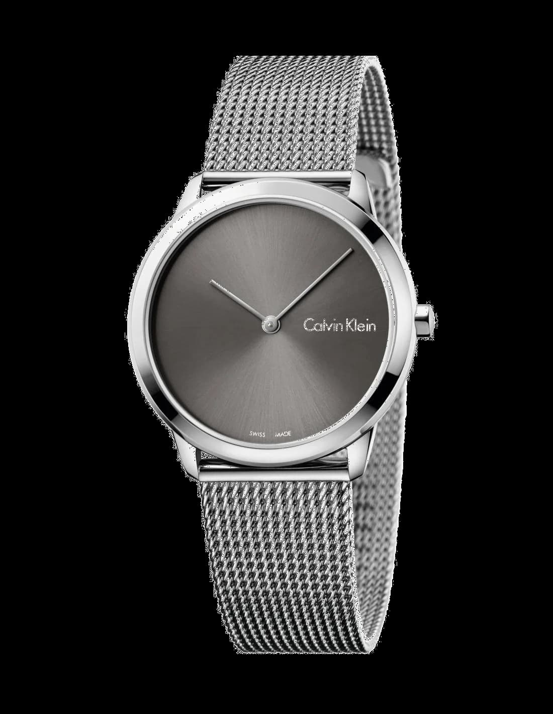Calvin Klein K3M221Y3 montre femme, cadran gris et maille milanaise