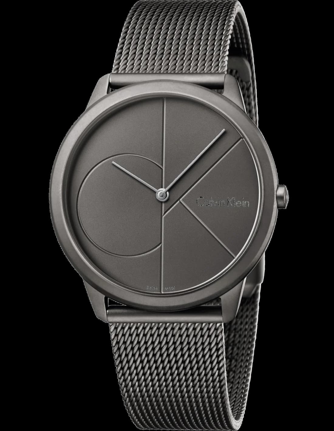 Calvin Klein K3M517P4 montre homme, cadran noir maille milanaise homme