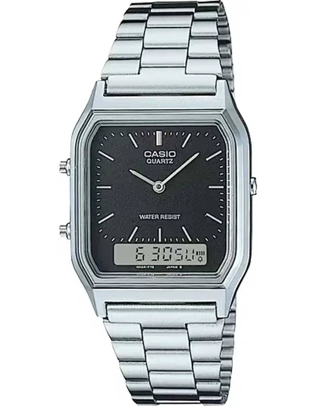Casio AQ-230A-1DMQYES montre unisexe, double affichage numérique et analogique noir