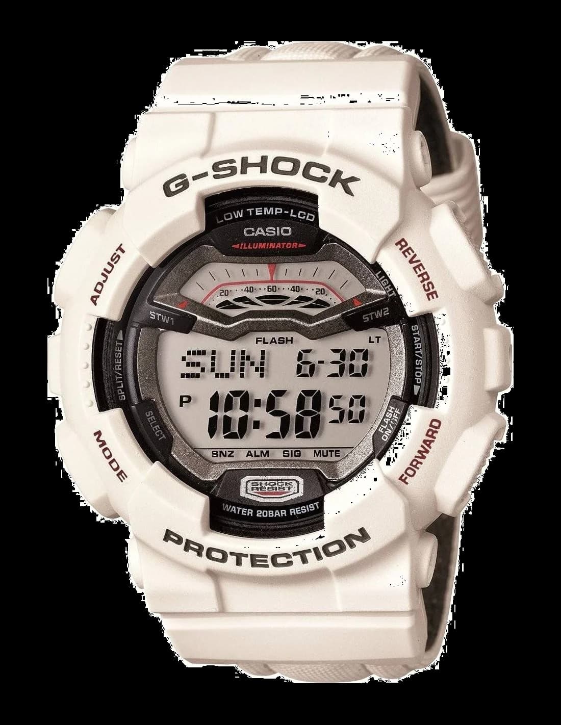 Casio GLS-100-7ER montre homme, cadran gris et bracelet cuir