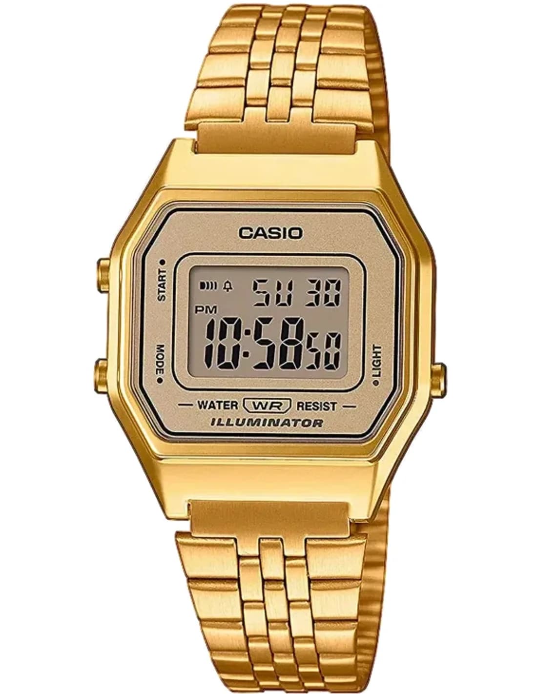 Casio Vintage LA680WEGA-9EF digital gold-tone metal watch