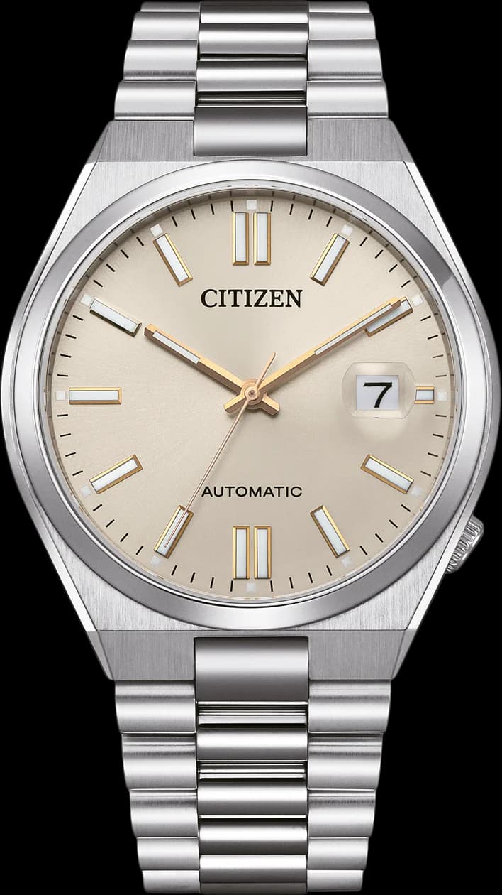 Citizen NJ0151-88W montre homme, cadran champagne sur bracelet acier inoxydable