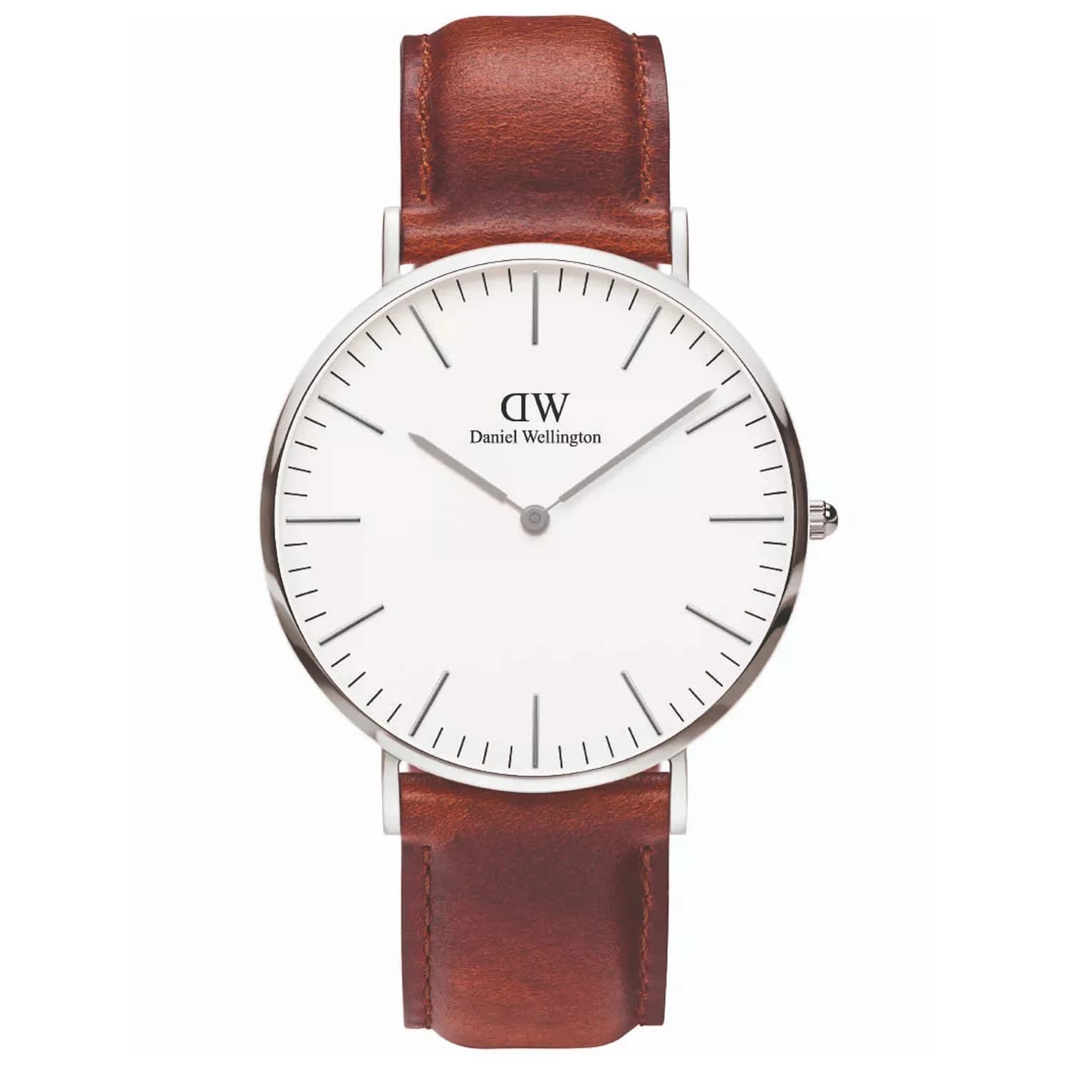 Daniel Wellington DW00100021 montre homme, cuir marron classique