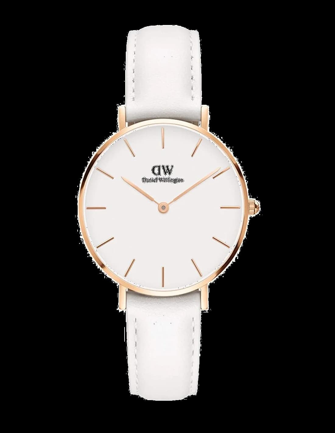 Daniel Wellington DW00100189 montre femme, cadran blanc bracelet cuir blanc