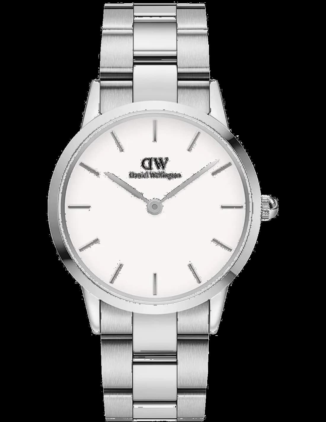 Daniel Wellington DW00100203 montre femme, cadran blanc sur bracelet acier argenté