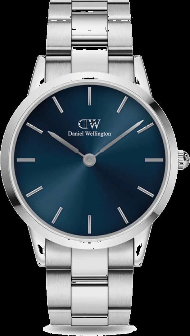 Daniel Wellington DW00100459 montre femme, cadran bleu sur bracelet acier poli 32mm