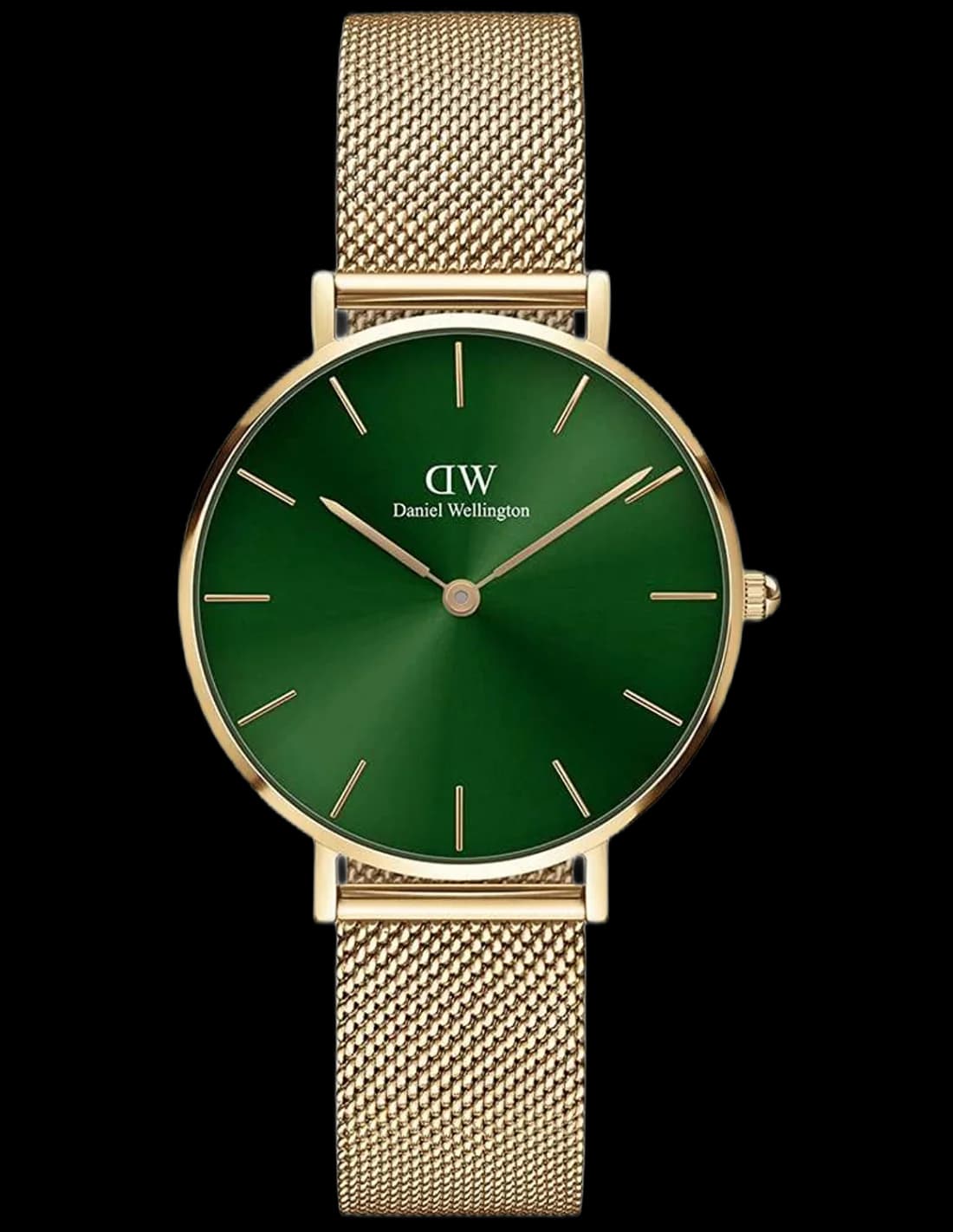 Daniel Wellington DW00100480 montre femme, cadran vert, 32mm, bracelet métal