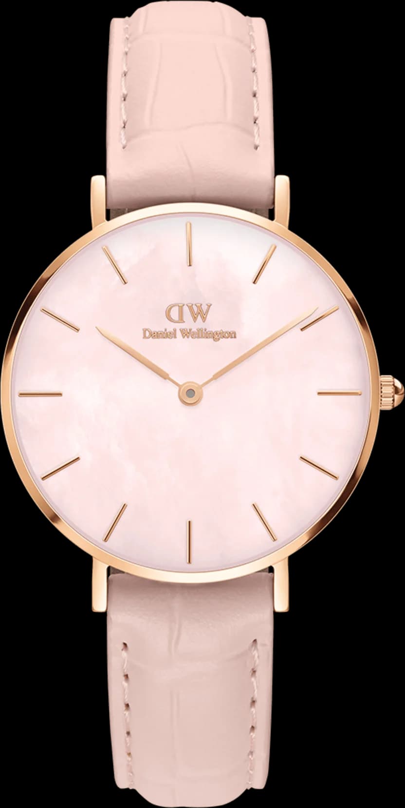 Daniel Wellington DW00100511 montre femme, cadran rose nacre, bracelet cuir