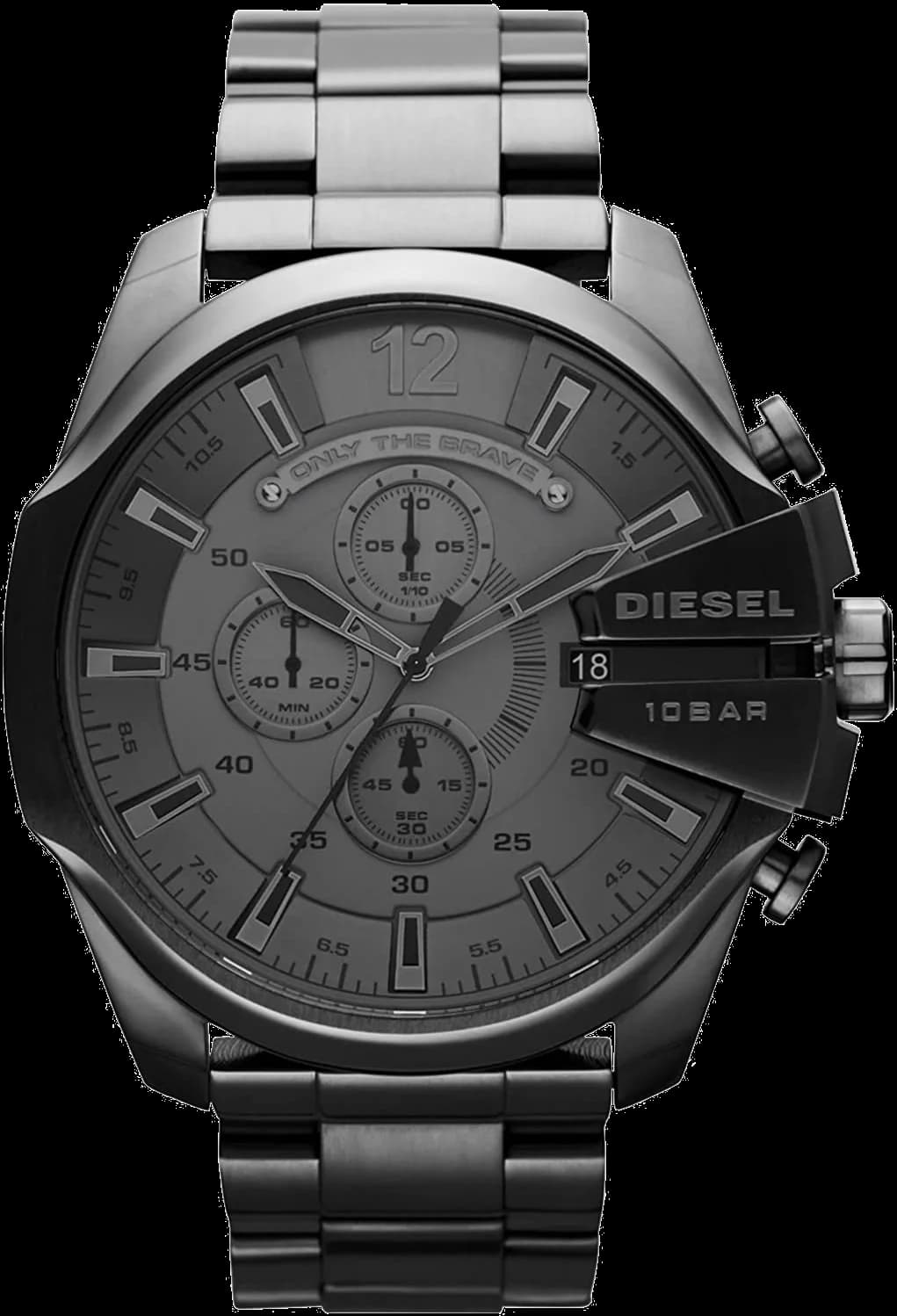 Diesel DZ4282 montre homme, chronographe anthracite rond XL, bracelet acier