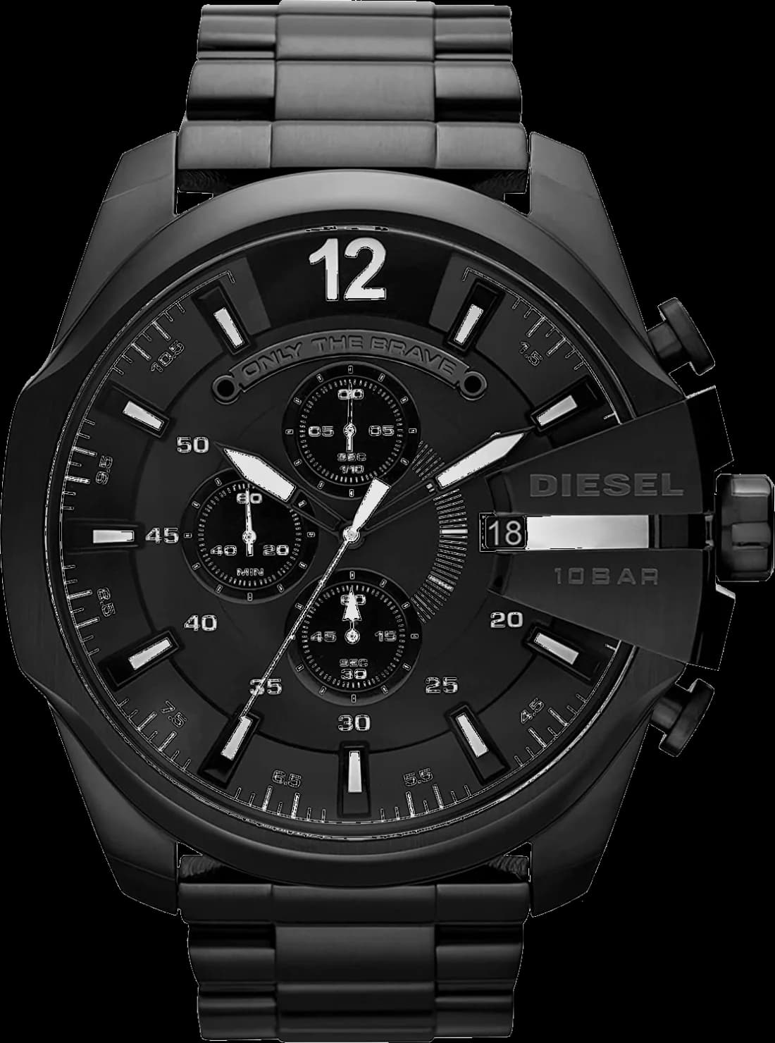 Diesel DZ4283 montre homme, chronographe acier noir, bracelet assorti