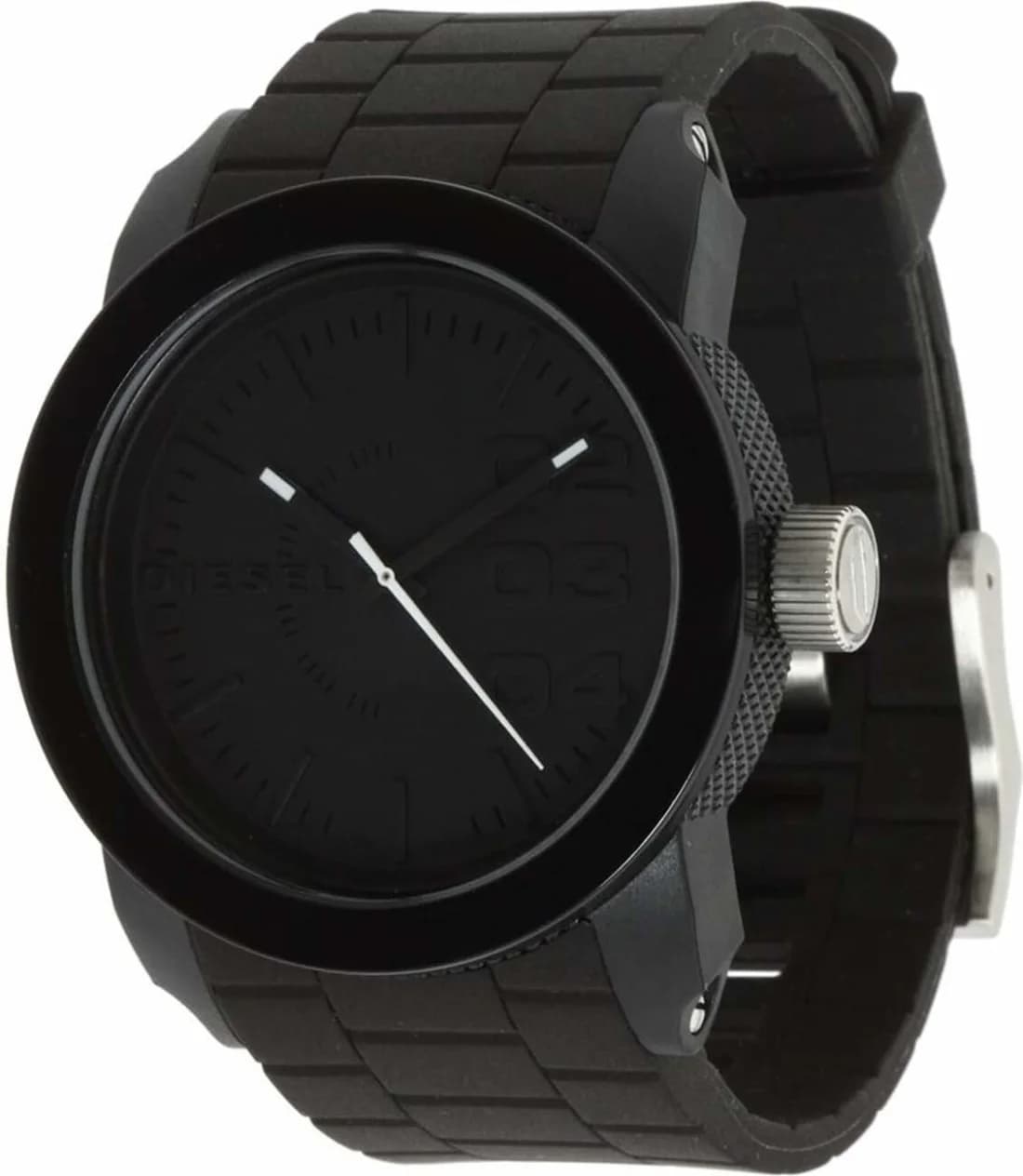 Diesel DZ4542 montre homme, cadran noir, bracelet acier irisé, finition unique