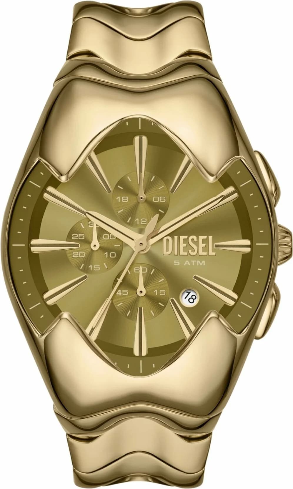 Diesel DZ4681 montre unisexe, boîtier doré et cadran multifonction