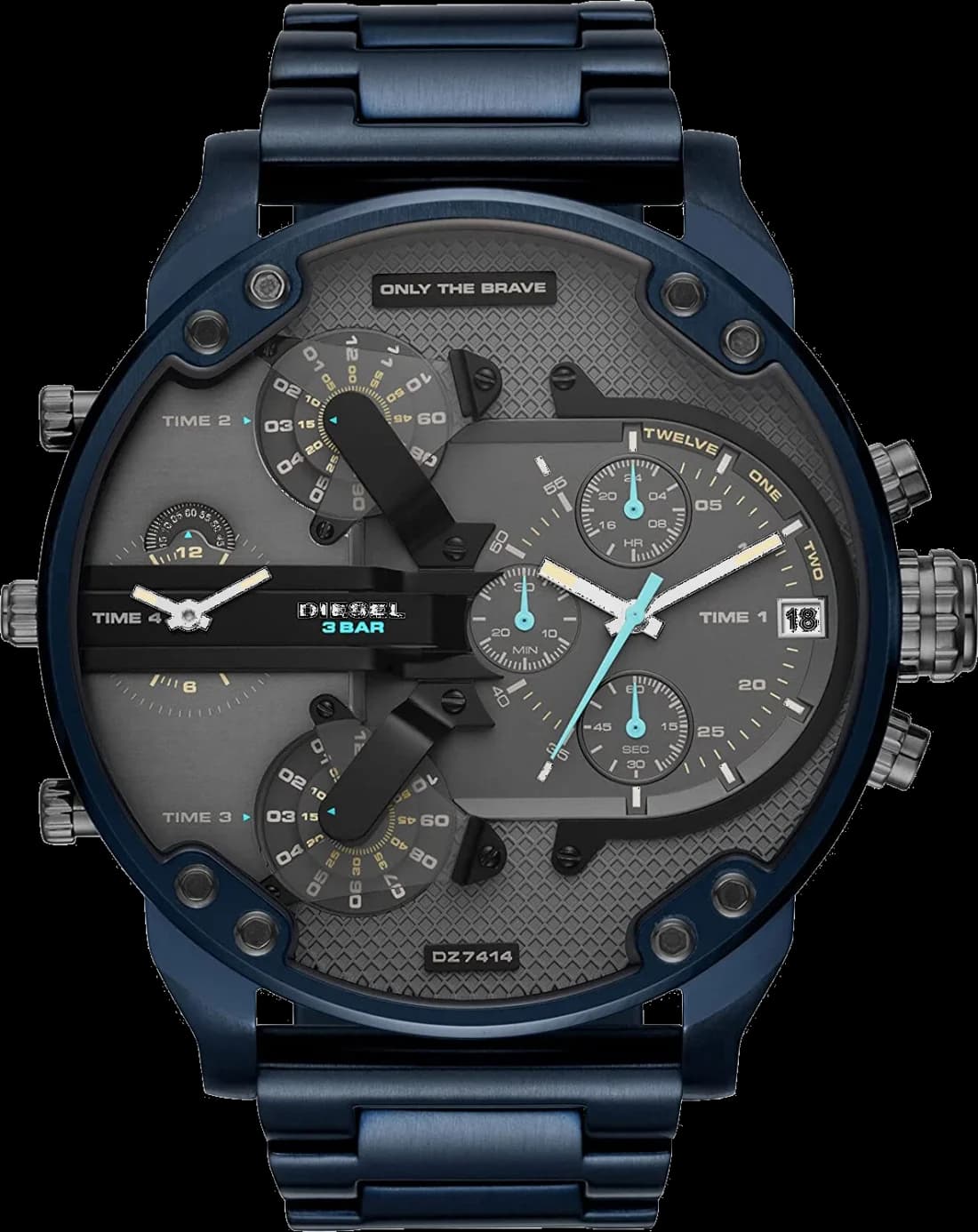 Diesel DZ7414 montre homme, cadran gris chronographe sur acier
