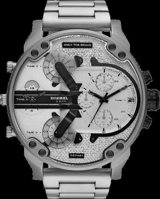 Diesel DZ7421 montre homme, cadran gris chronographe XXL acier