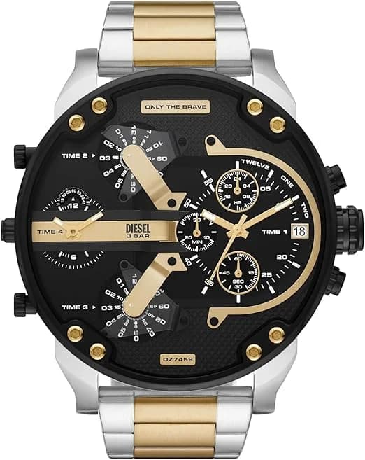 Diesel DZ7459 montre homme, cadran noir design robuste acier