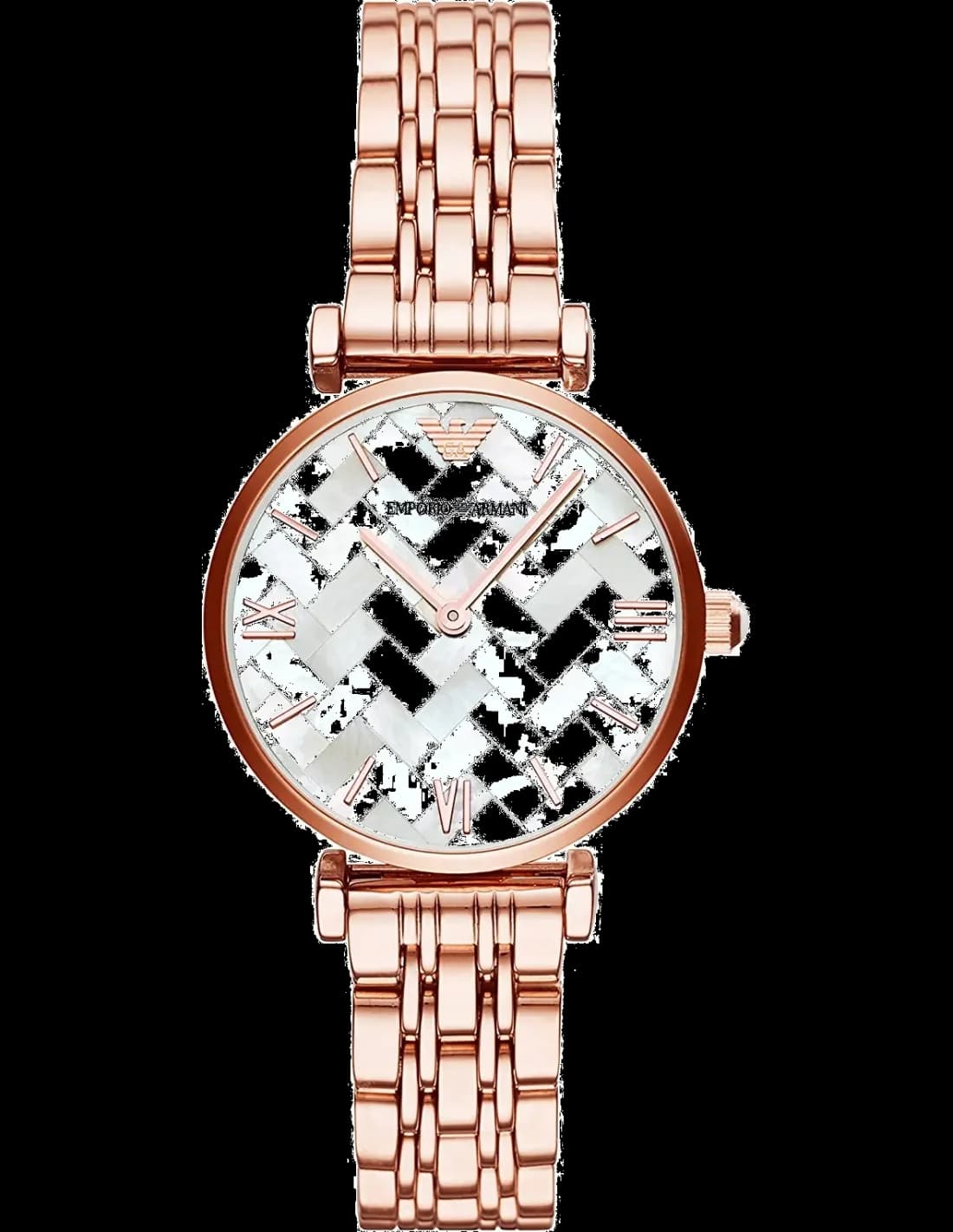 Emporio Armani AR11110 montre femme, cadran nacre sur bracelet acier