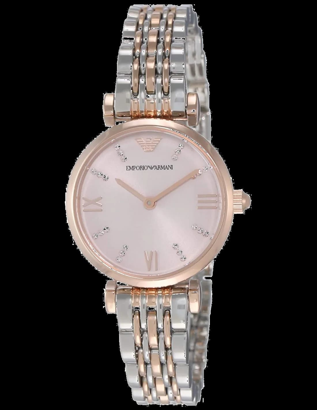 Emporio Armani AR11223 montre femme, boîtier or rose et cadran rose