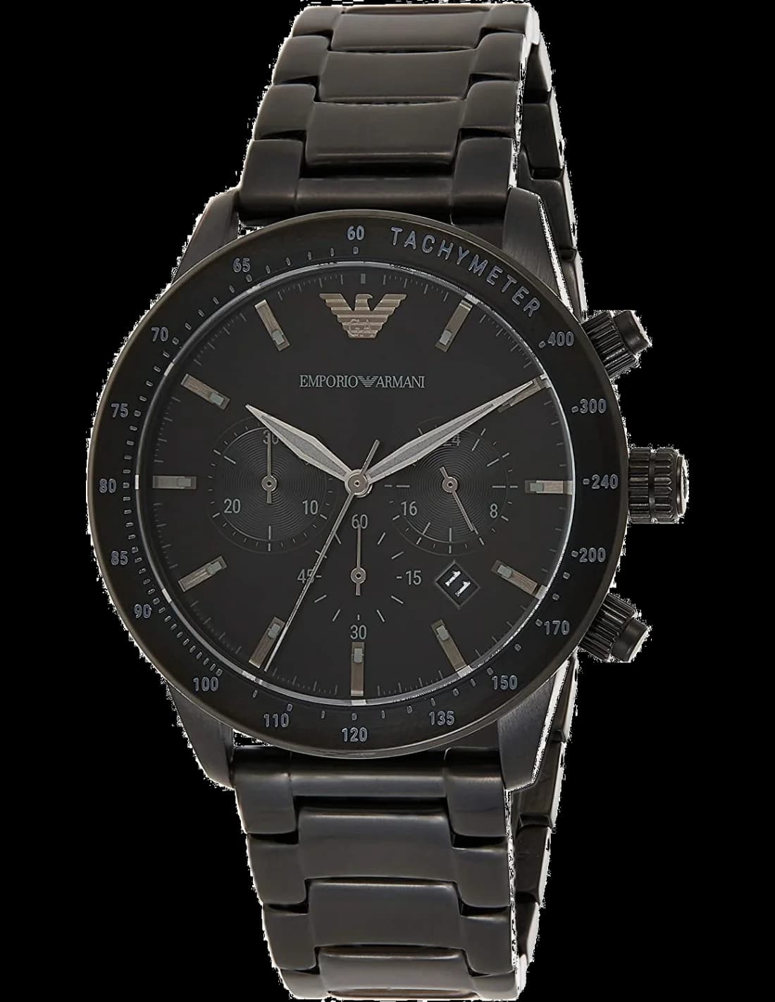 Montre Emporio Armani AR11242 homme cadran noir bracelet acier
