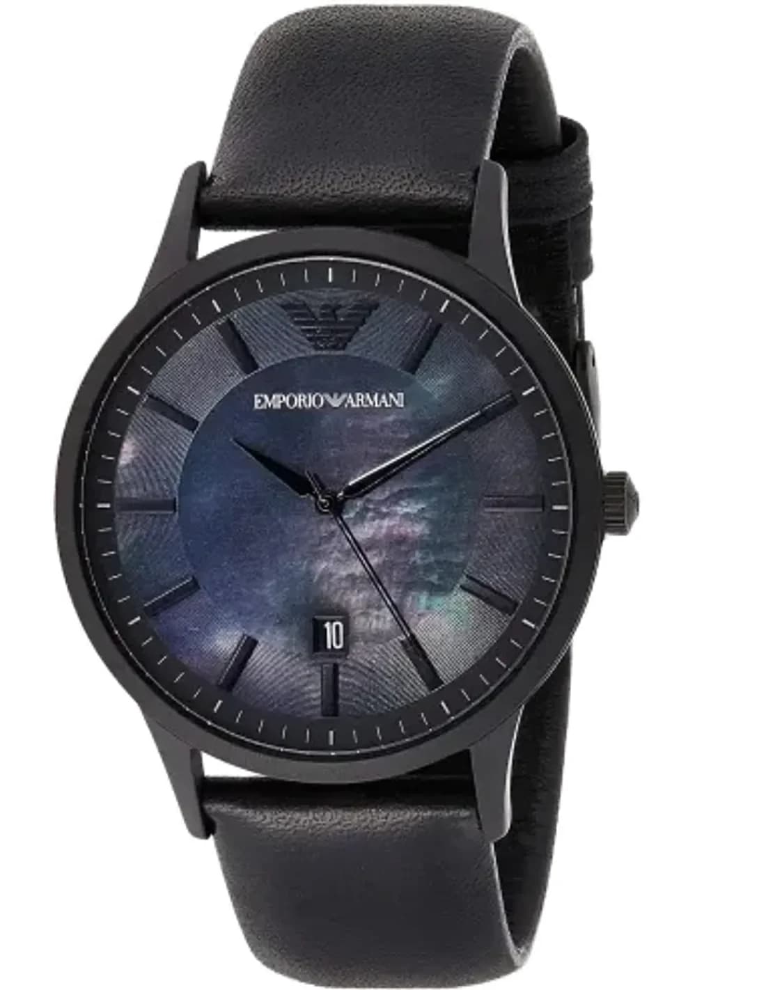 Men's Watch Emporio Armani AR11276 Mother of Pearl Dial and Leather Strap