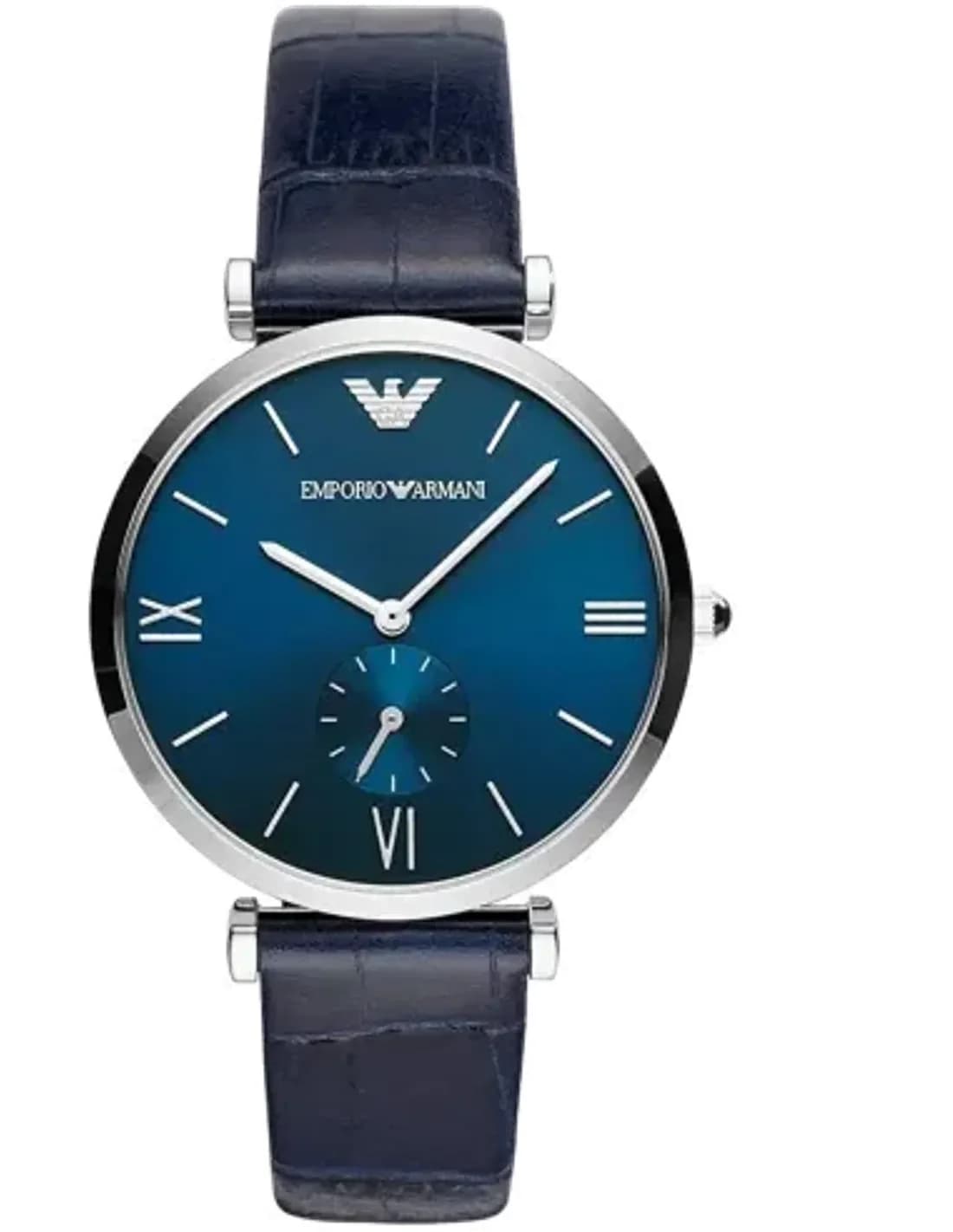 Men's Watch Emporio Armani AR11300 Blue Dial and Navy Leather