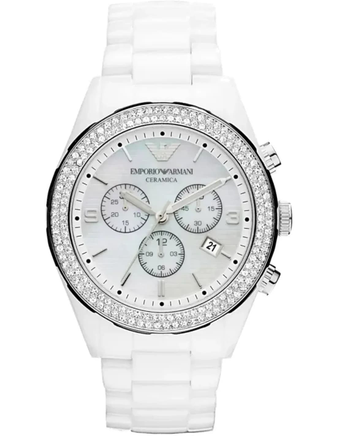 Montre Emporio Armani AR1456 en céramique blanche