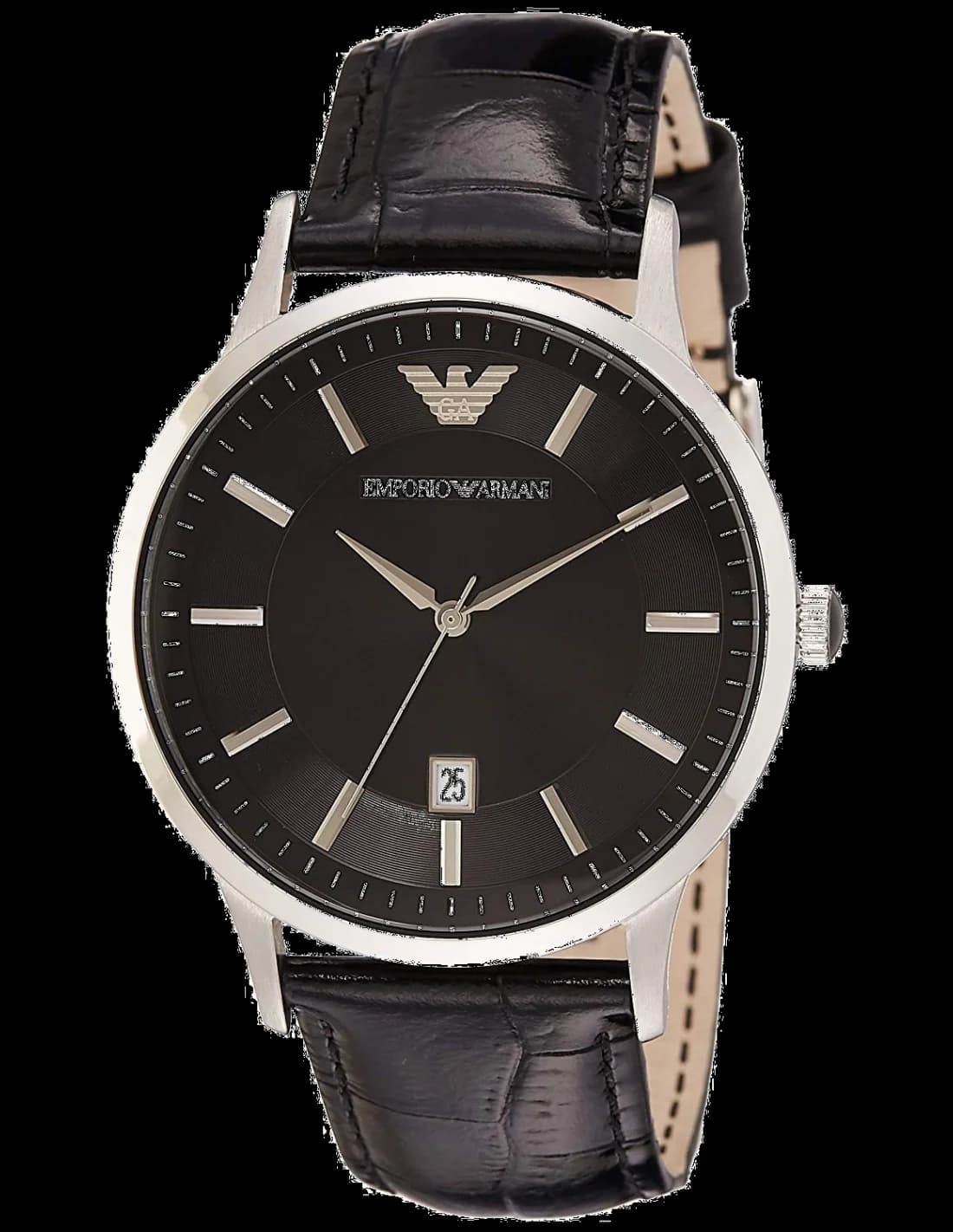 Montre Emporio Armani AR2411 homme cadran noir bracelet cuir