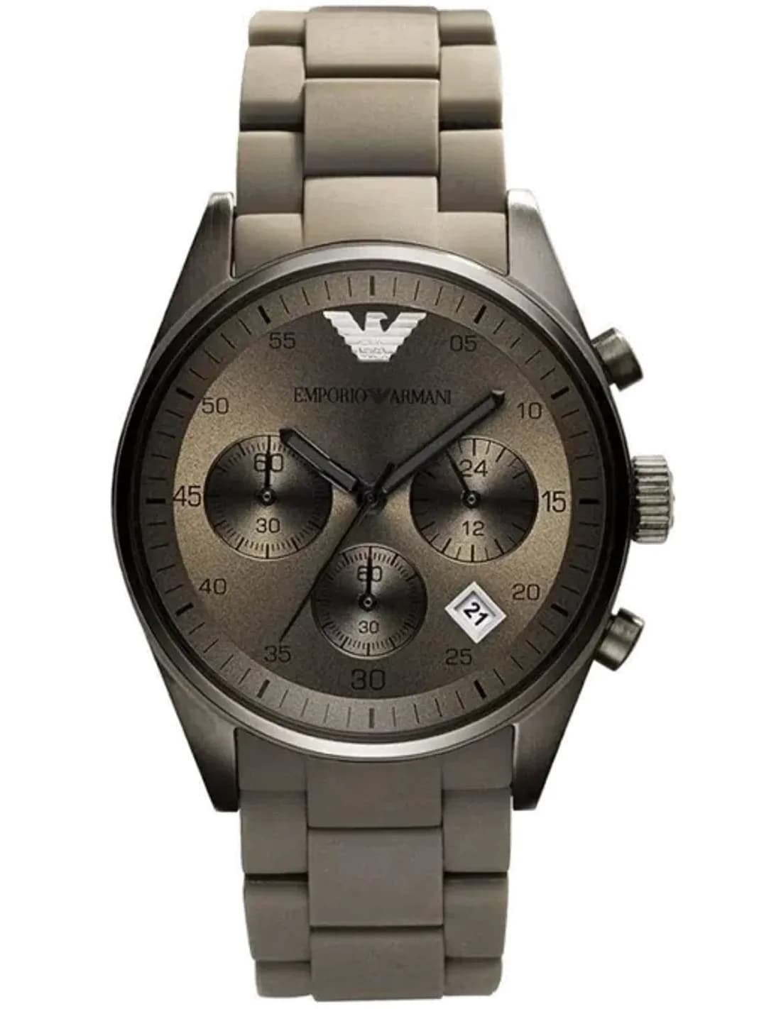 Montre Emporio Armani AR5950 Sportivo Chronographe Acier et Silicone Noir