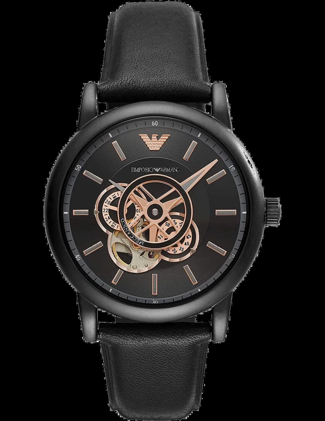 Montre Emporio Armani AR60012 homme cadran noir bracelet cuir