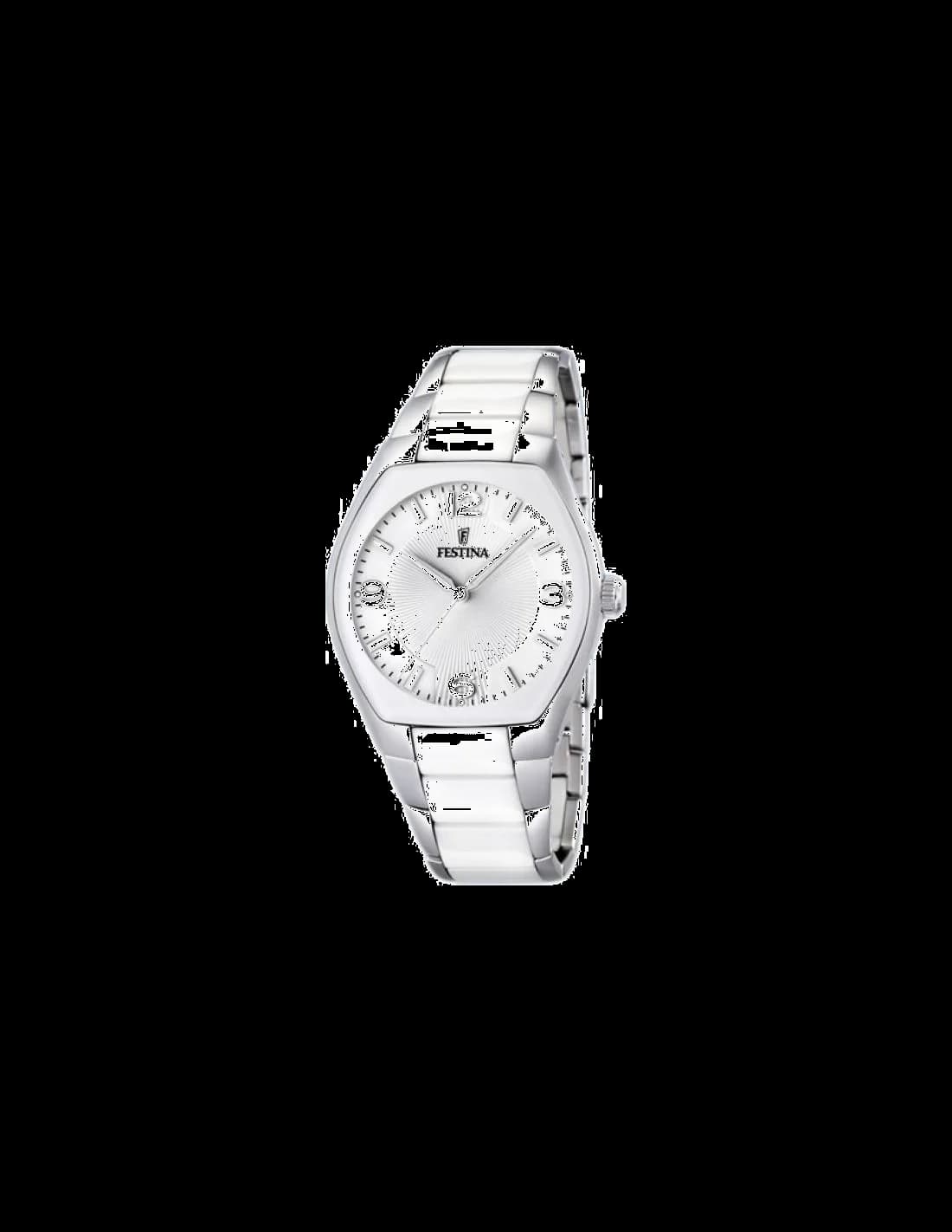 Festina F16532/1 montre homme, cadran blanc et bracelet acier