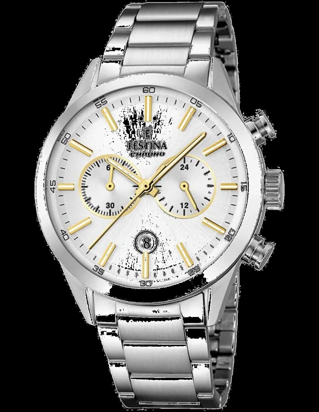 Festina F16826/D montre homme, cadran argenté, boîtier acier, boucle déployante