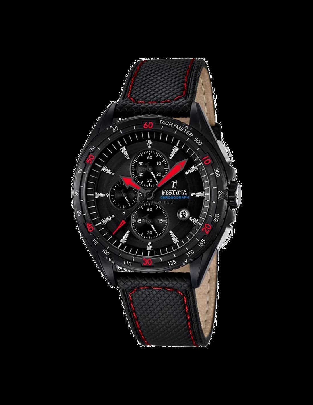 Festina F16847/2 montre homme, cadran gris et bracelet cuir noir robuste