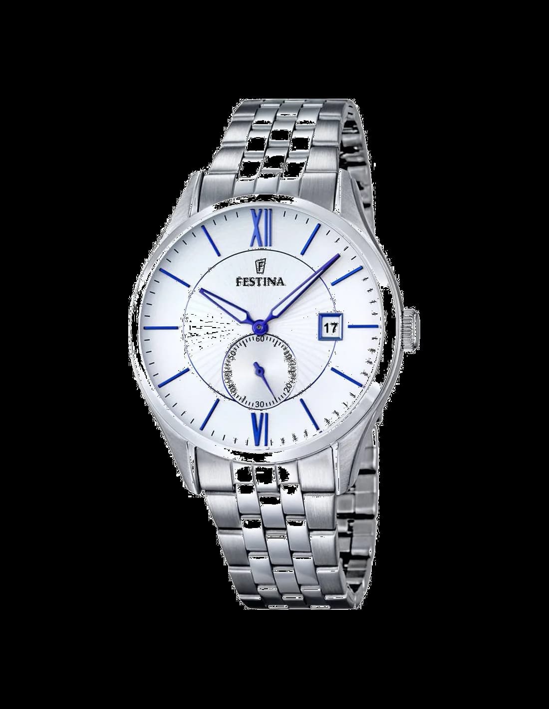 Festina F16871/1 montre homme, cadran argent sur bracelet acier