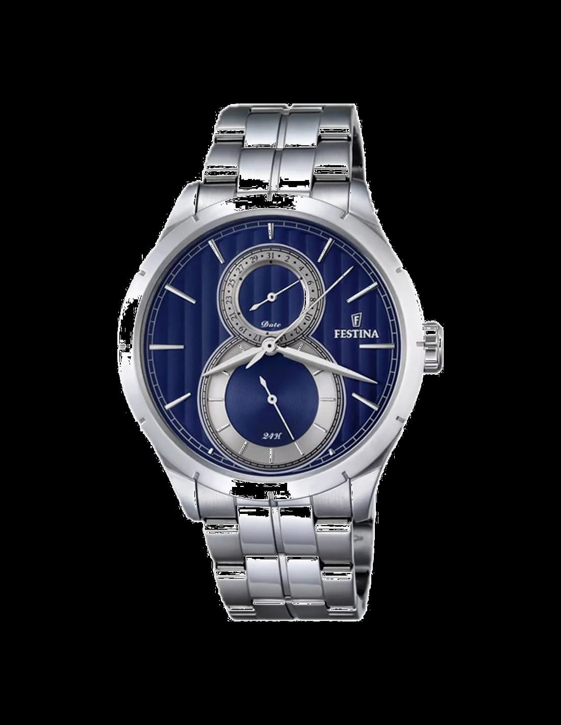 Festina F16891/3 montre homme, cadran bleu avec bracelet acier