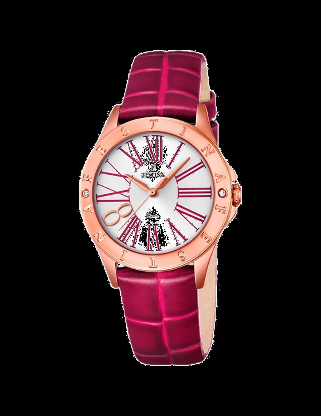 Festina F16930/2 montre femme, bracelet cuir, cadran blanc
