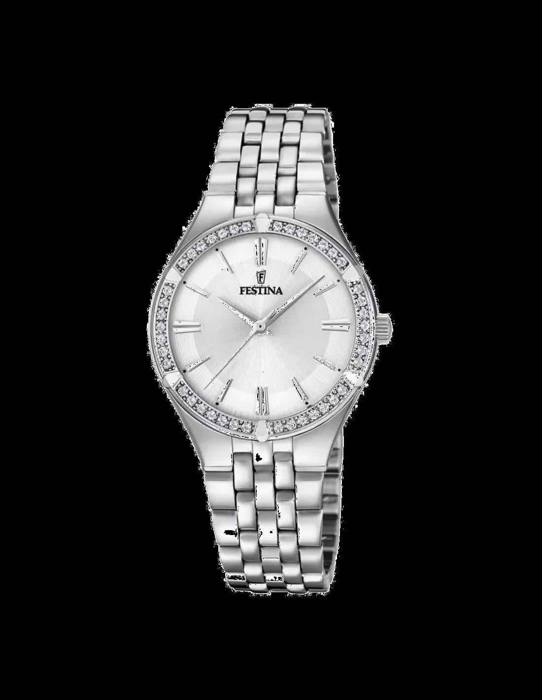 Festina F20223/1 montre femme, cadran argent et bracelet acier