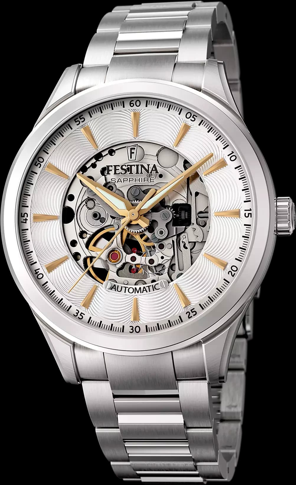 Festina F20536/2 montre homme, skeleton au cadran argent