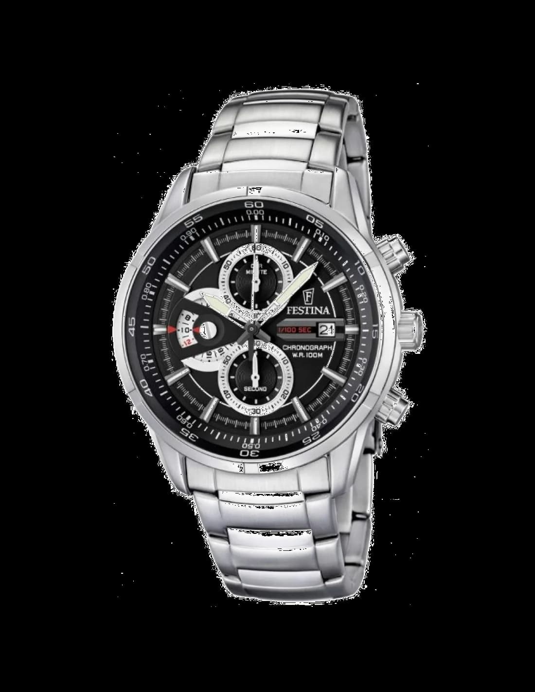 Festina F6823/3 montre homme, cadran noir sur acier