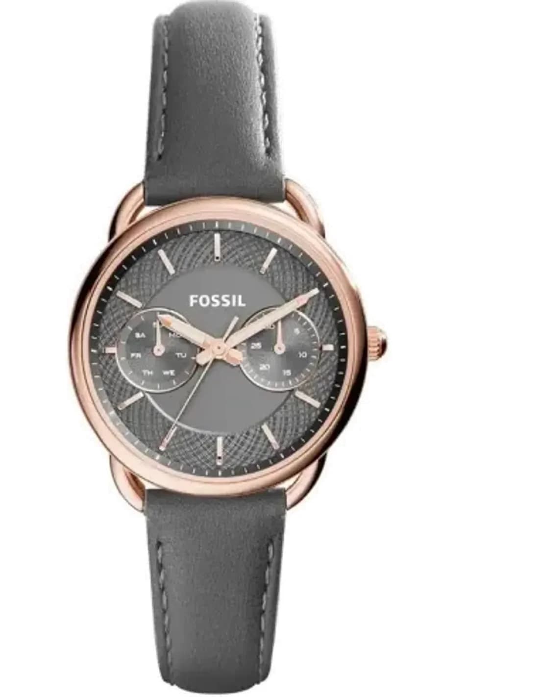 Montre Femme Fossil ES3913 Tailor avec bracelet en cuir gris