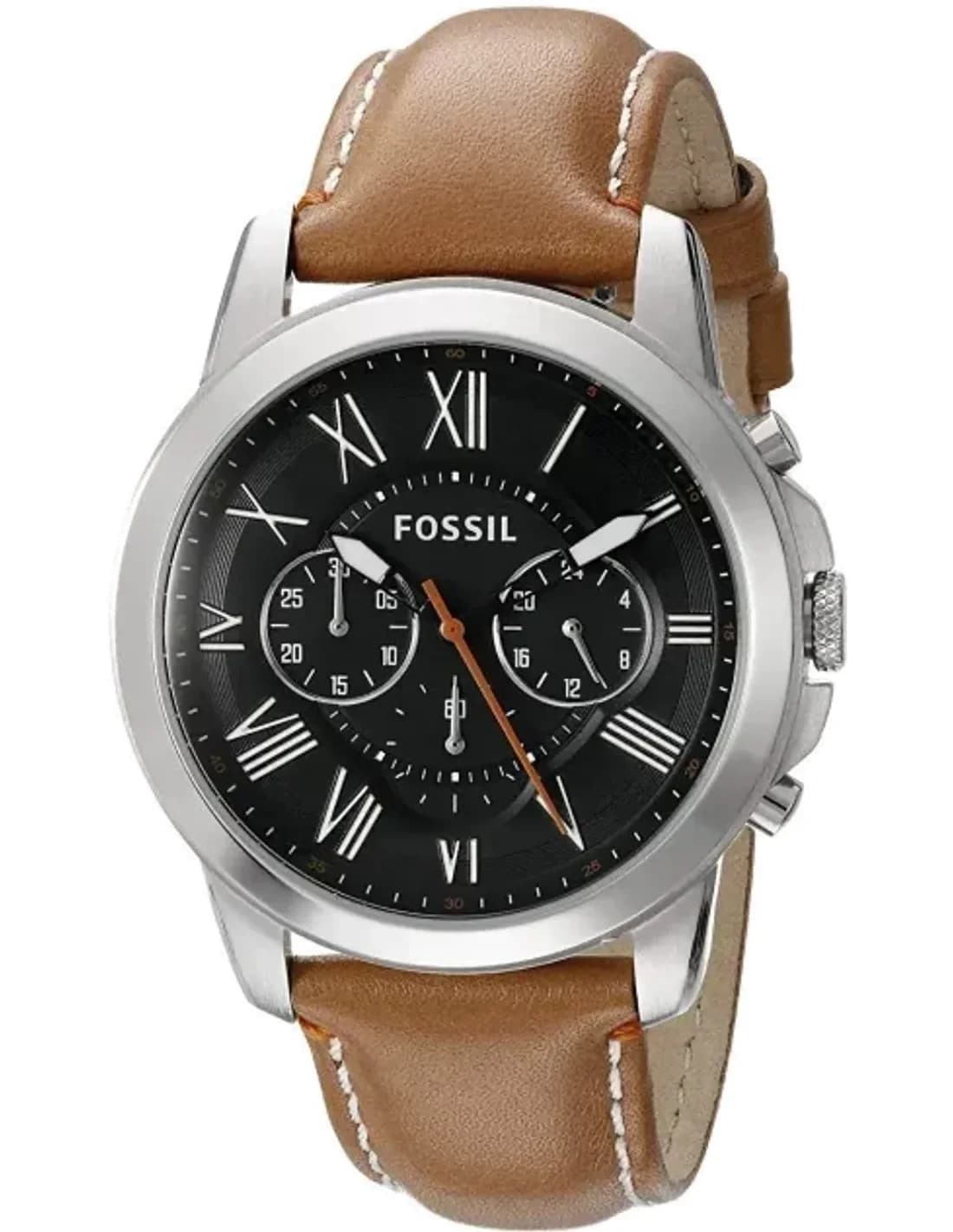 Fossil FS4918 Green Dial and Beige Leather Strap Watch