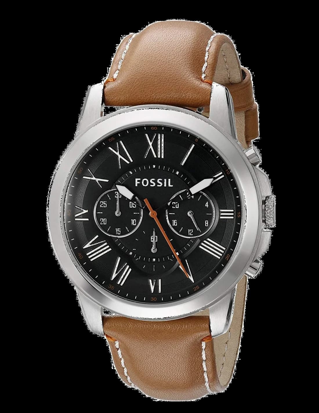 Fossil FS4918 montre homme, cadran vert, bracelet cuir beige